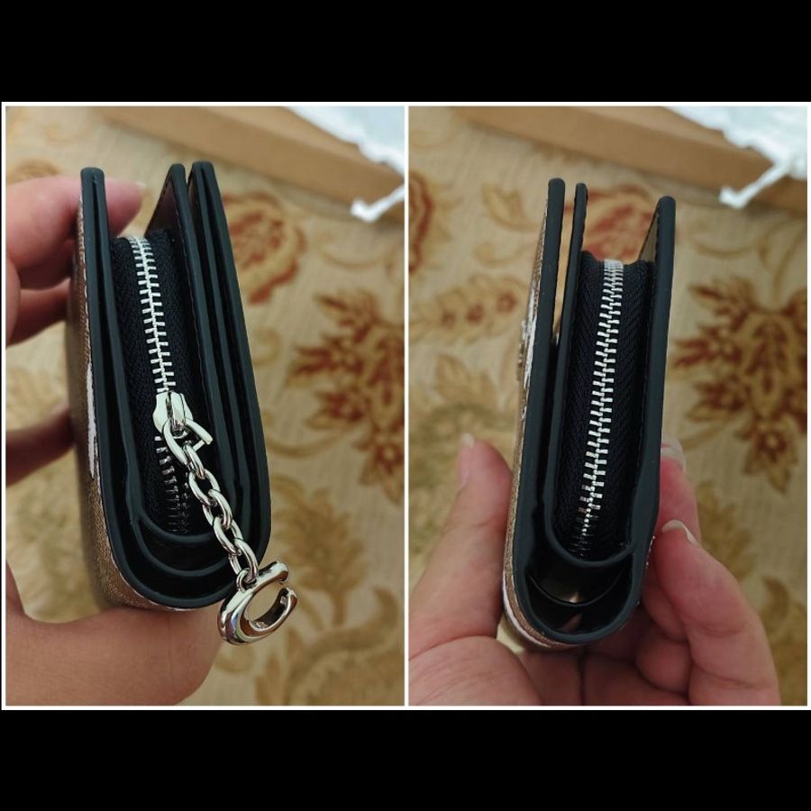 Coach x Snoopy 全新正版現貨 經典小白狗 內零錢包實用 真皮及帆布包身 雙折短夾 請看商品敘述-2