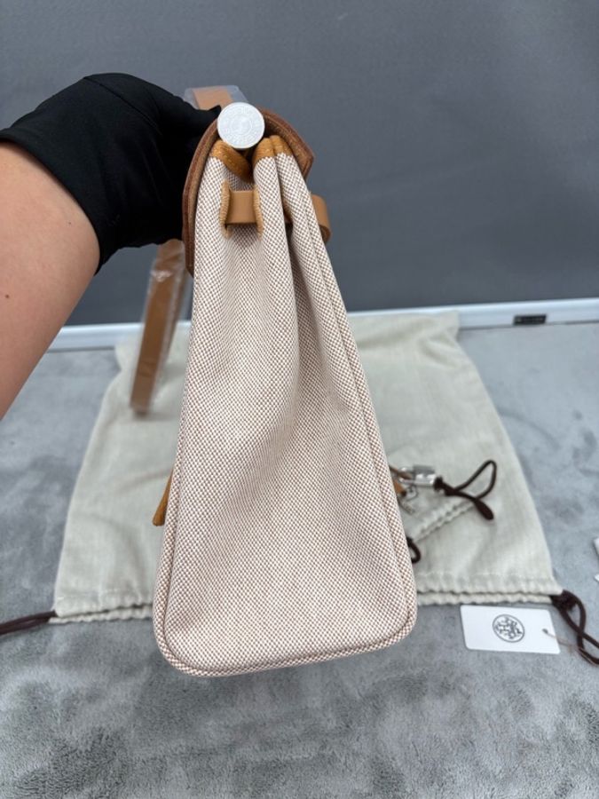HERMES爱马仕 Herbag Zip 31 金棕银扣z刻限量款-2