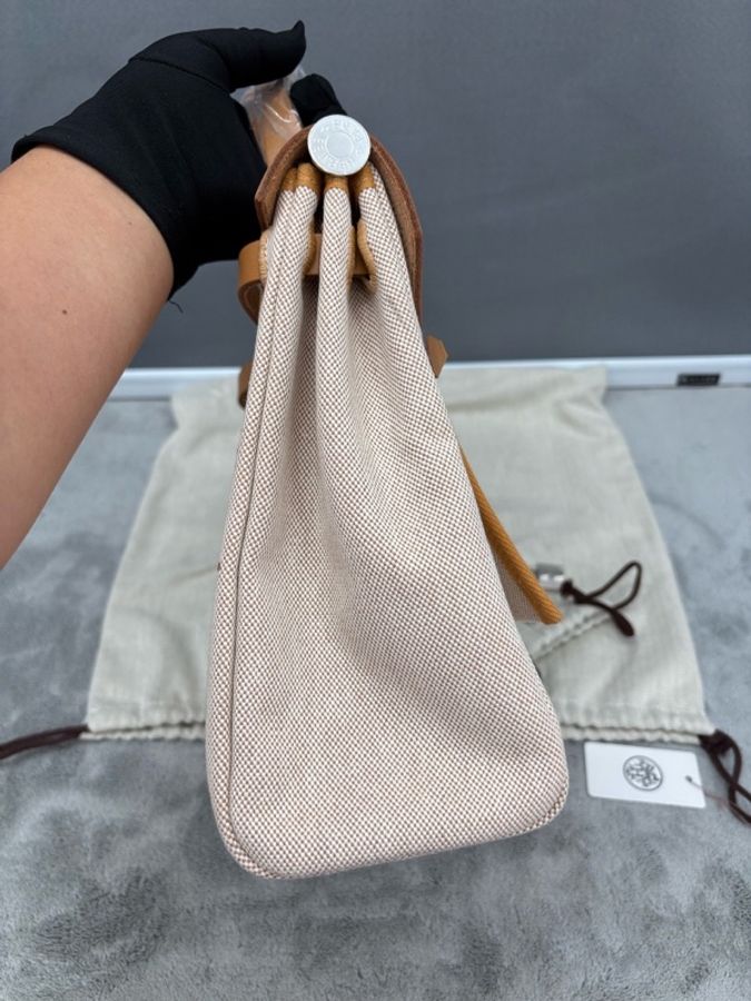 HERMES爱马仕 Herbag Zip 31 金棕银扣z刻限量款-3