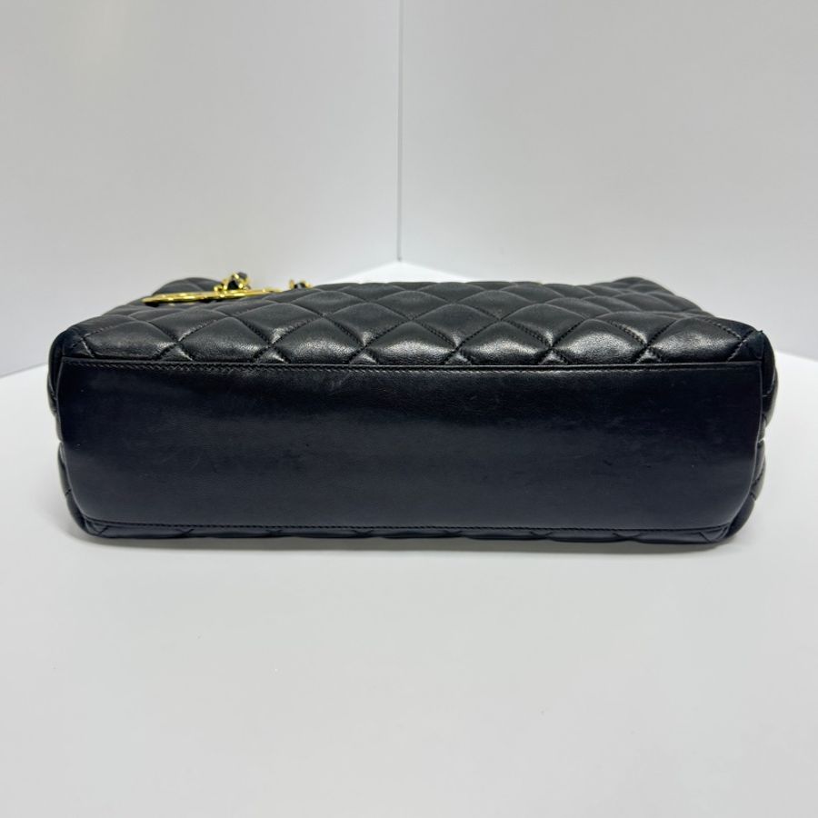 (超級新🆕) Chanel 香奈兒 菱格紋黑金羊皮 肩背包 專櫃26.7萬-8