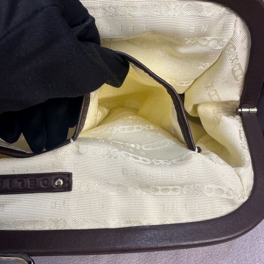 【赫蒂國際精品】 Celine 咖啡色手拿包 vintage-22