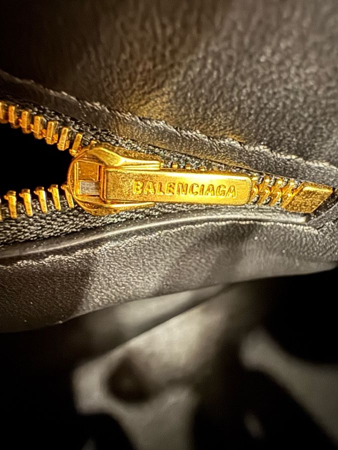 Balenciaga 巴黎世家99新 Rodeo Large 大號 黑金 粒面小牛皮 手提/肩背包 98新-16