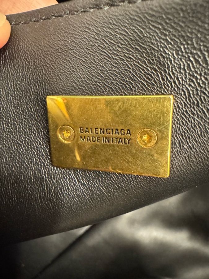 Balenciaga 巴黎世家99新 Rodeo Large 大號 黑金 粒面小牛皮 手提/肩背包 98新-18