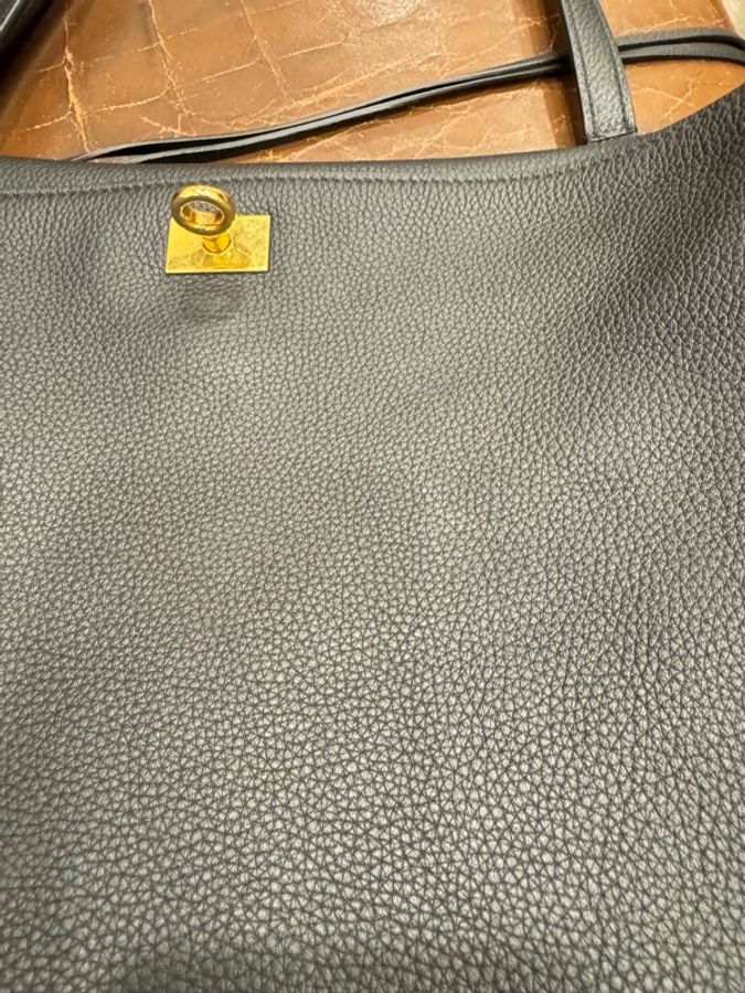Balenciaga 巴黎世家99新 Rodeo Large 大號 黑金 粒面小牛皮 手提/肩背包 98新-19