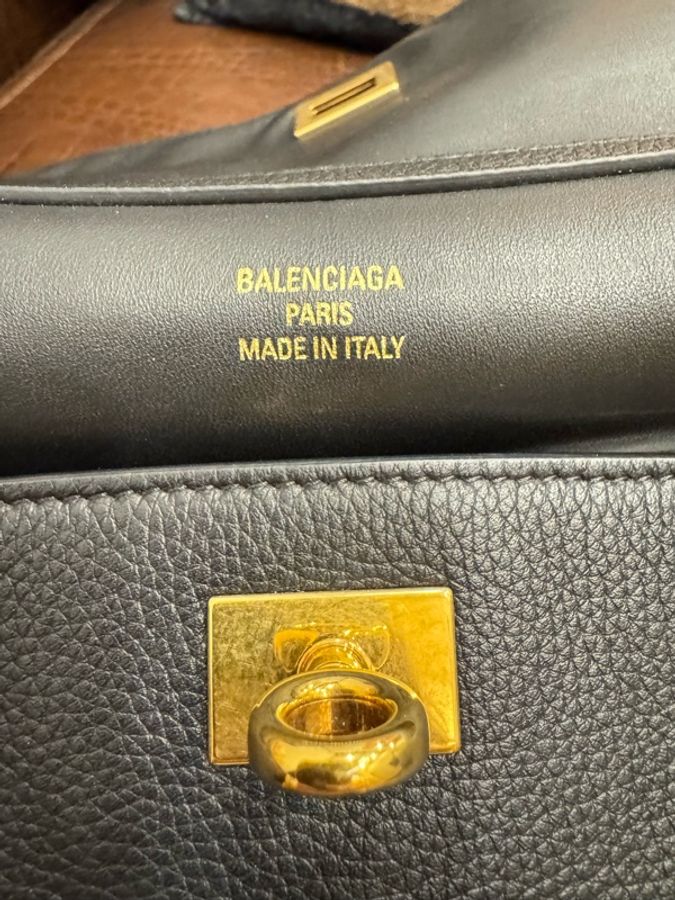 Balenciaga 巴黎世家99新 Rodeo Large 大號 黑金 粒面小牛皮 手提/肩背包 98新-20