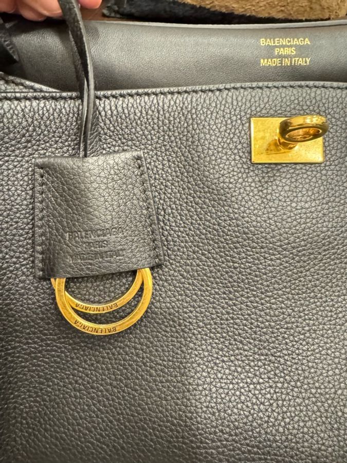 Balenciaga 巴黎世家99新 Rodeo Large 大號 黑金 粒面小牛皮 手提/肩背包 98新-21