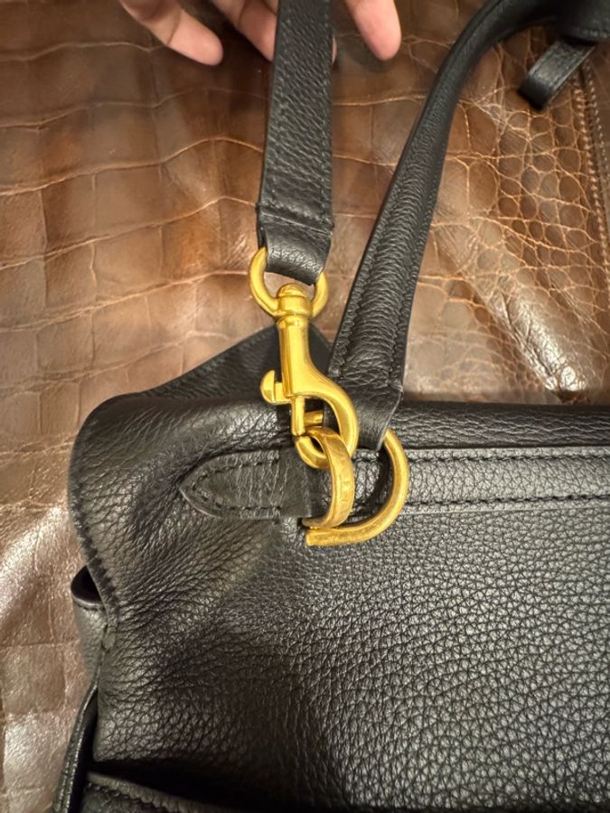 Balenciaga 巴黎世家99新 Rodeo Large 大號 黑金 粒面小牛皮 手提/肩背包 98新-24