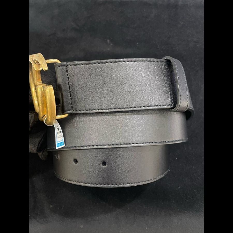 98新,Gucci 古馳,皮帶雙g大logo標,85碼-1
