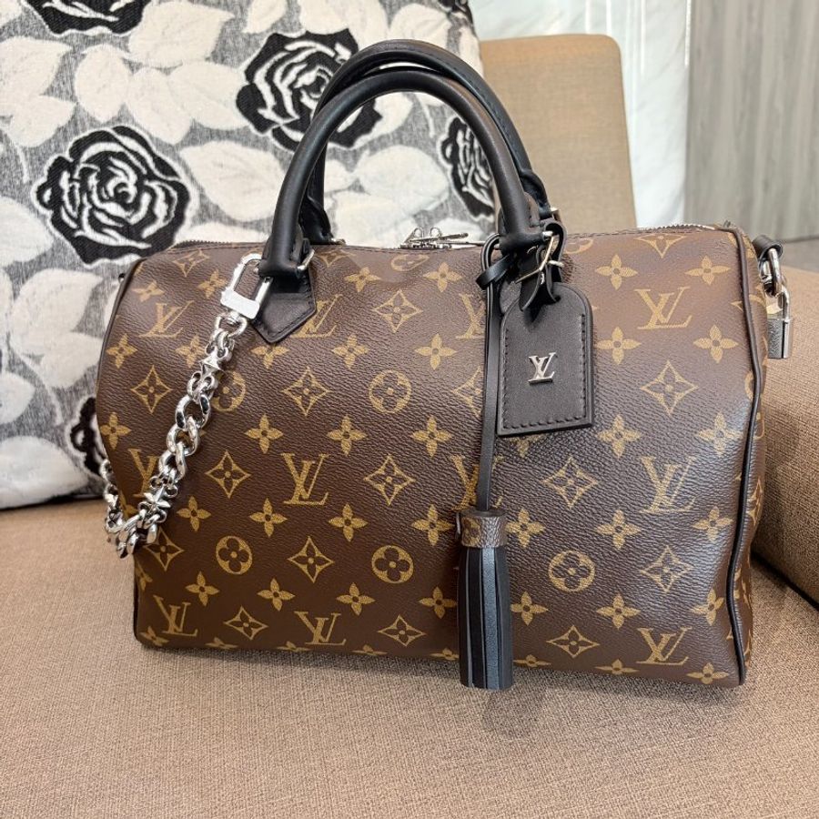 LV M12243 經典Speedy Soft 30 Dark-0