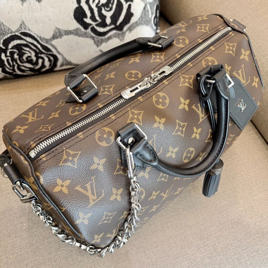 LV M12243 經典Speedy Soft 30 Dark-6