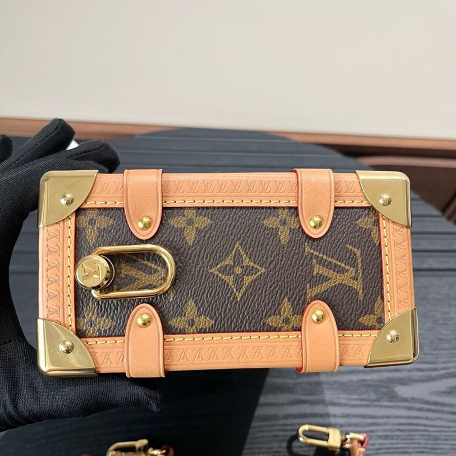 LV路易威登 Side Trunk 谷愛凌同款中號軟盒子包斜背包 芯片款-3