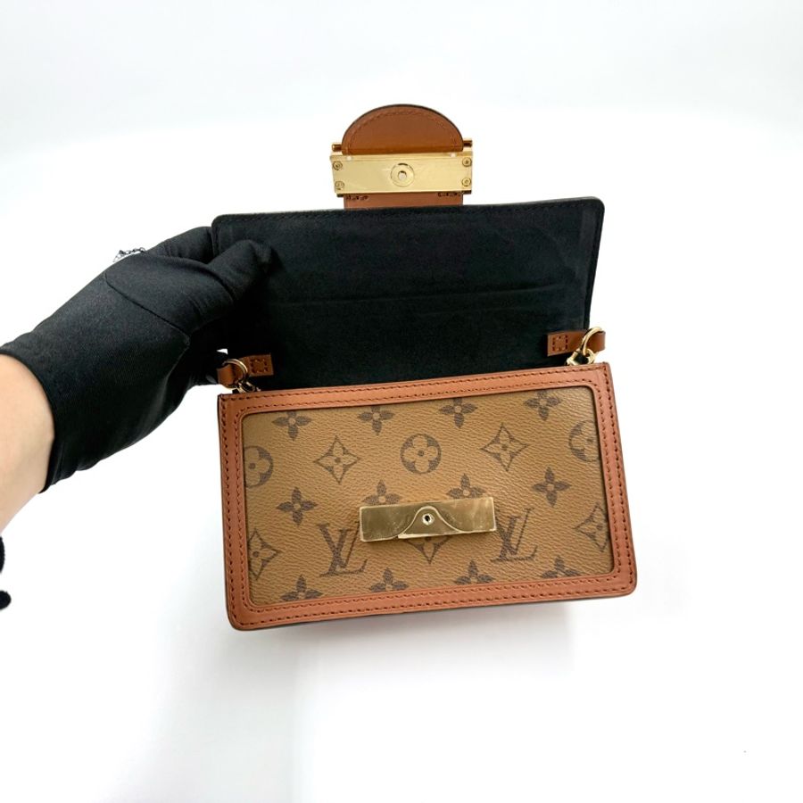 LV雙色原花達芙妮Dauphine鏈條woc M68746-8
