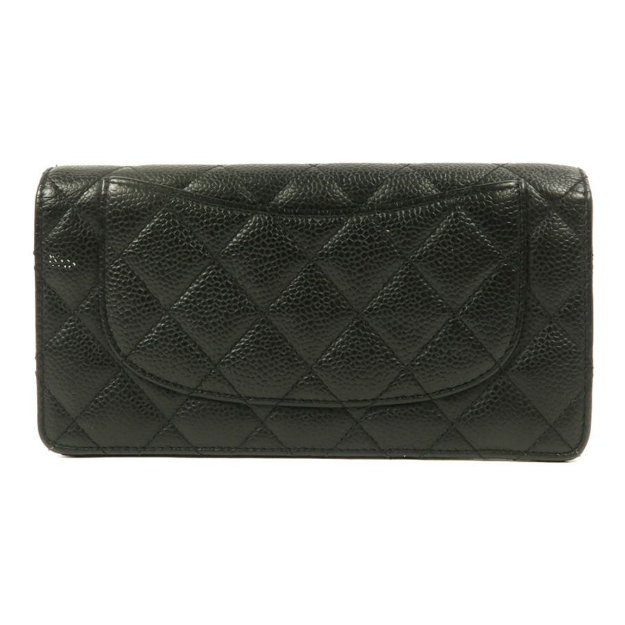 CHANEL 牛皮皮革Classic Long Flap Wallet長錢包-1
