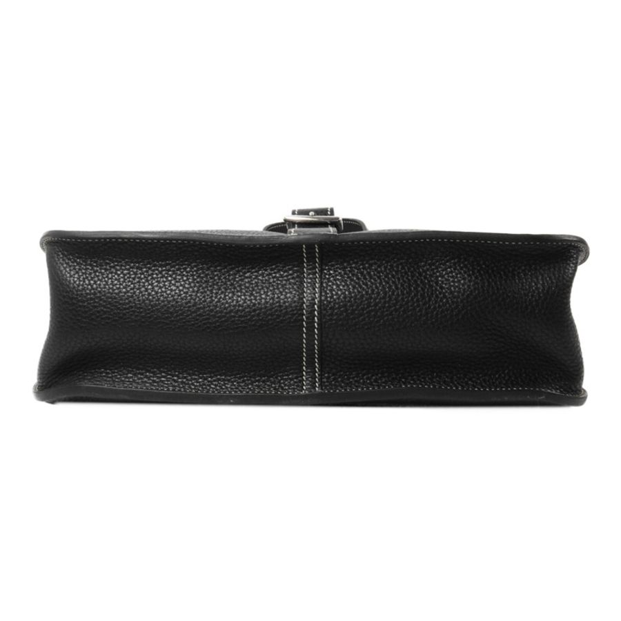 HERMES Clemence皮革Halzan 31手挽肩背兩用袋Noir-3