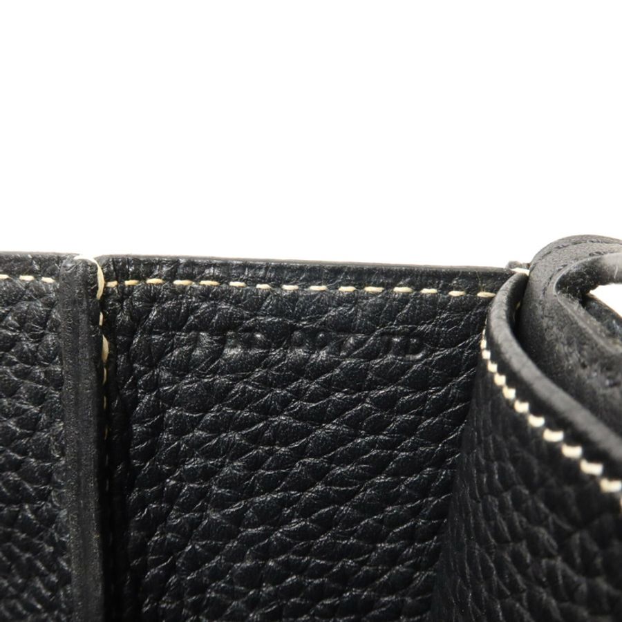 HERMES Clemence皮革Halzan 31手挽肩背兩用袋Noir-6