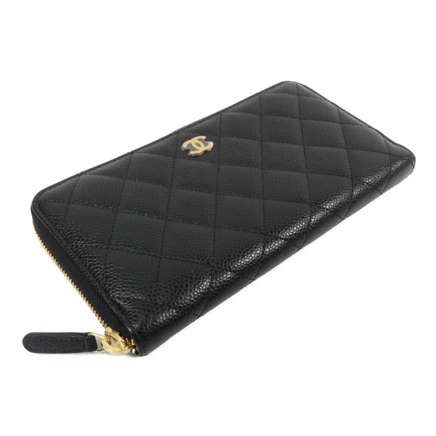 CHANEL 牛皮皮革Zipper Long Wallet長錢包-2