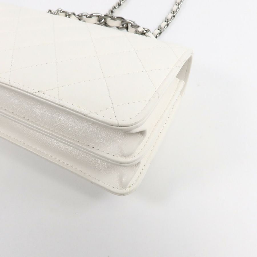 CHANEL 牛皮皮革Top Handle Flap Bag鏈帶手挽肩背兩用袋-11