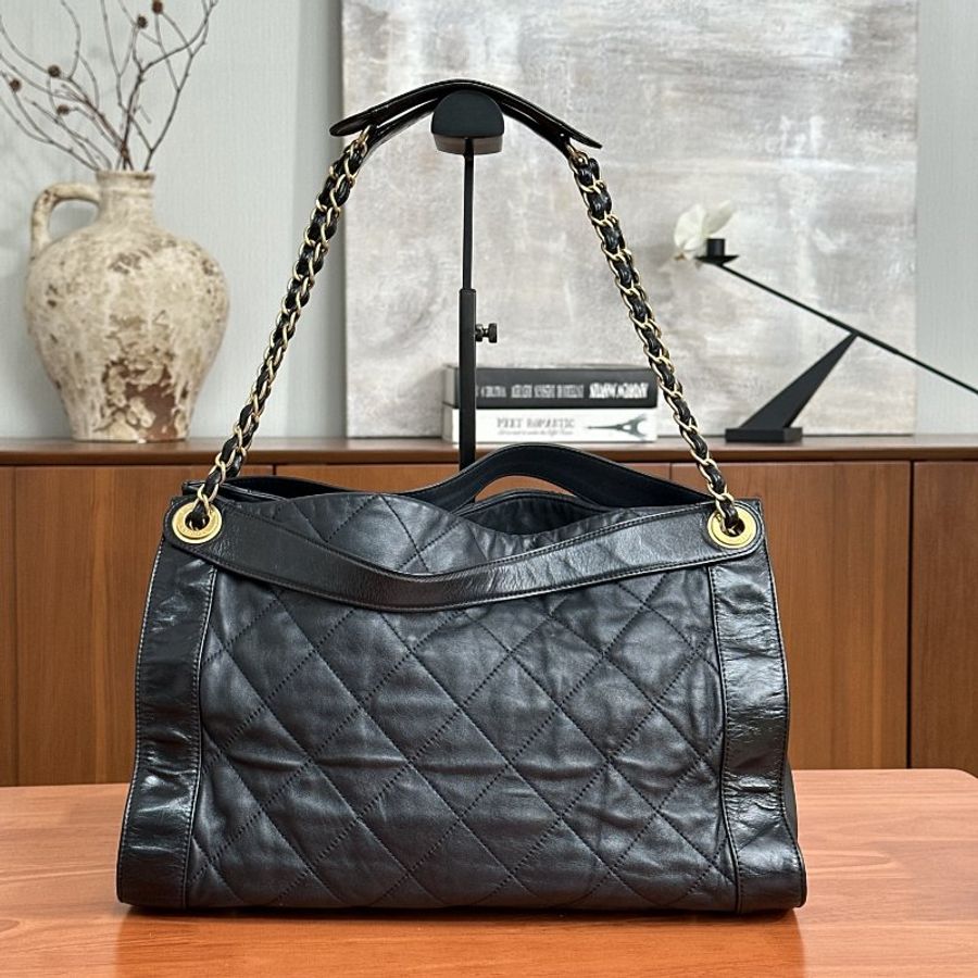 CHANEL 黑金2ways托特包 36*24*13 98新配件塵袋-6