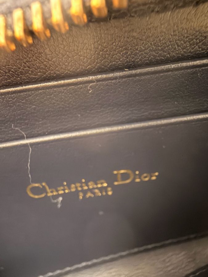 Dior 藍緹花拉鏈零錢包-13