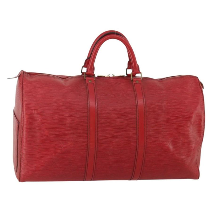 【日本直送】路易威登 Epi Keepall 50 波士頓包 紅色 M42967 LV Auth 193031A-0