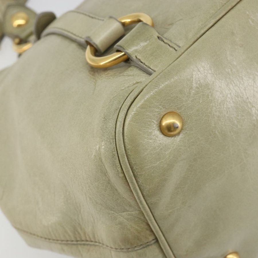 【日本直送】Miu Miu 手提包 皮革 兩用 米色 金色 正品 194764V-15