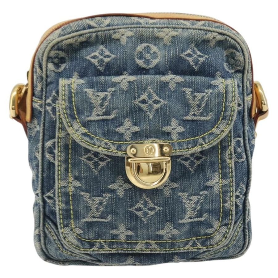 【日本直送】路易威登 Monogram 牛仔布相機包 藍色 M95348 LV 正品 BA14719V-12