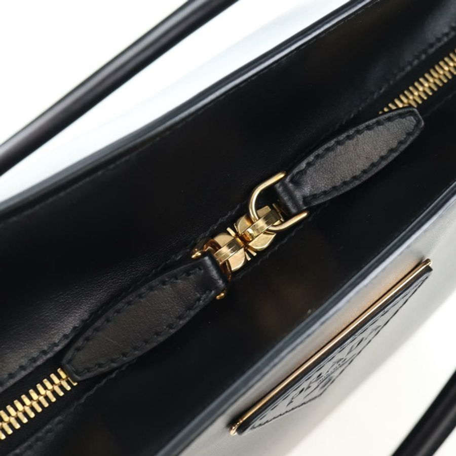 【日本直送】PRADA 黑色金色皮革肩背包,正品 190350V-19