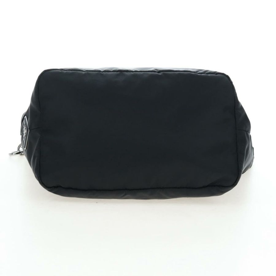 【日本直送】PRADA 雙面手袋 尼龍材質 2way 黑色 銀色 Auth 192253V-4