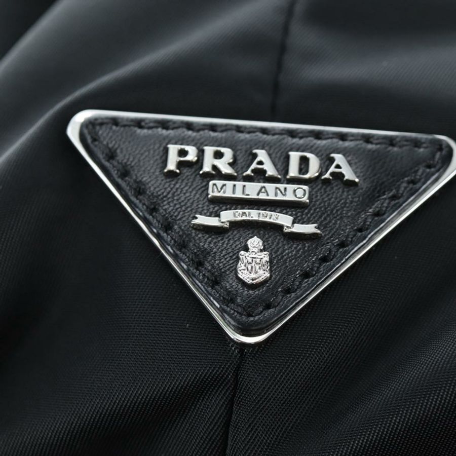 【日本直送】PRADA 雙面手袋 尼龍材質 2way 黑色 銀色 Auth 192253V-20
