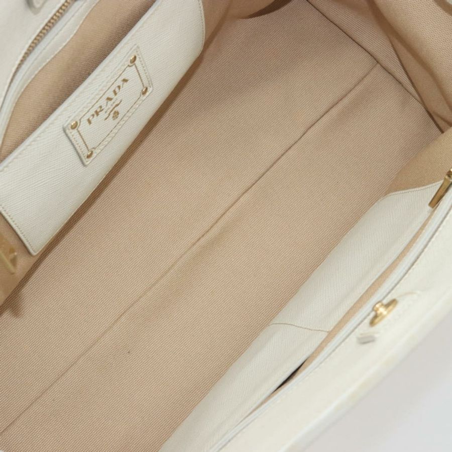 【日本直送】PRADA 手提包 帆布 米色 金色 正品 192530A-8
