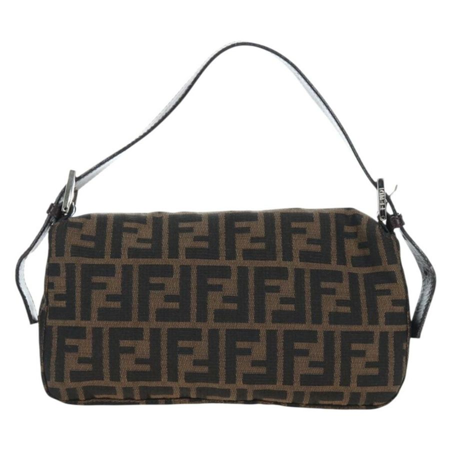 【日本直送】FENDI Zucca帆布Mamma Baguette單肩包 棕色/黑色 正品 192460M-1