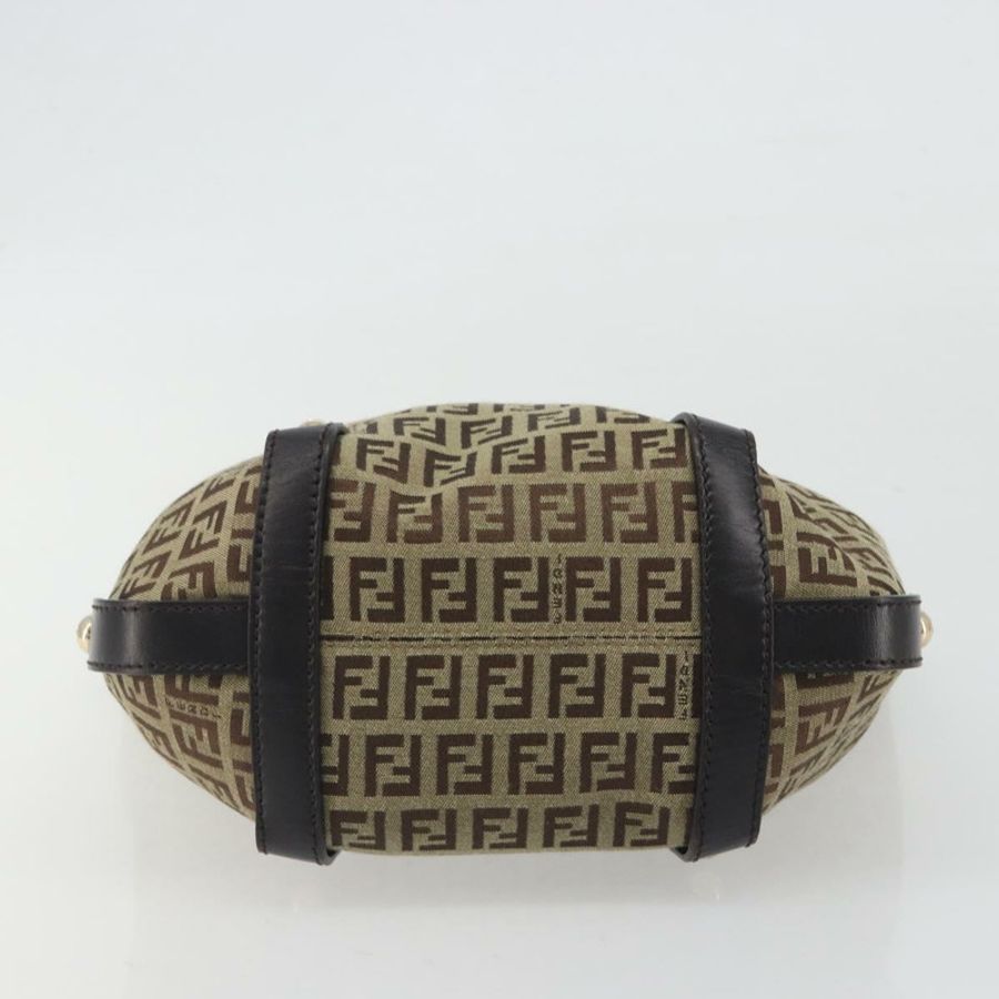 【日本直送】FENDI Zucchino帆布手提包 米色 金色 正品 192524A-4