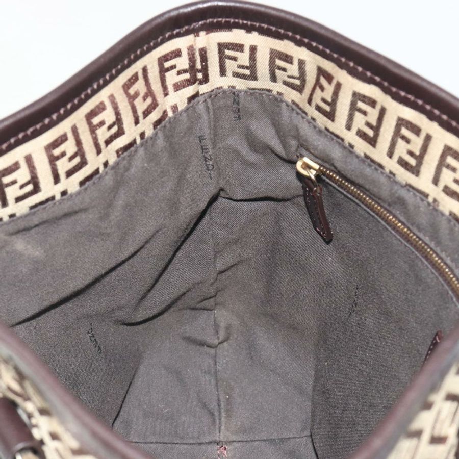 【日本直送】FENDI Zucchino帆布手提包 米色 金色 正品 192524A-18