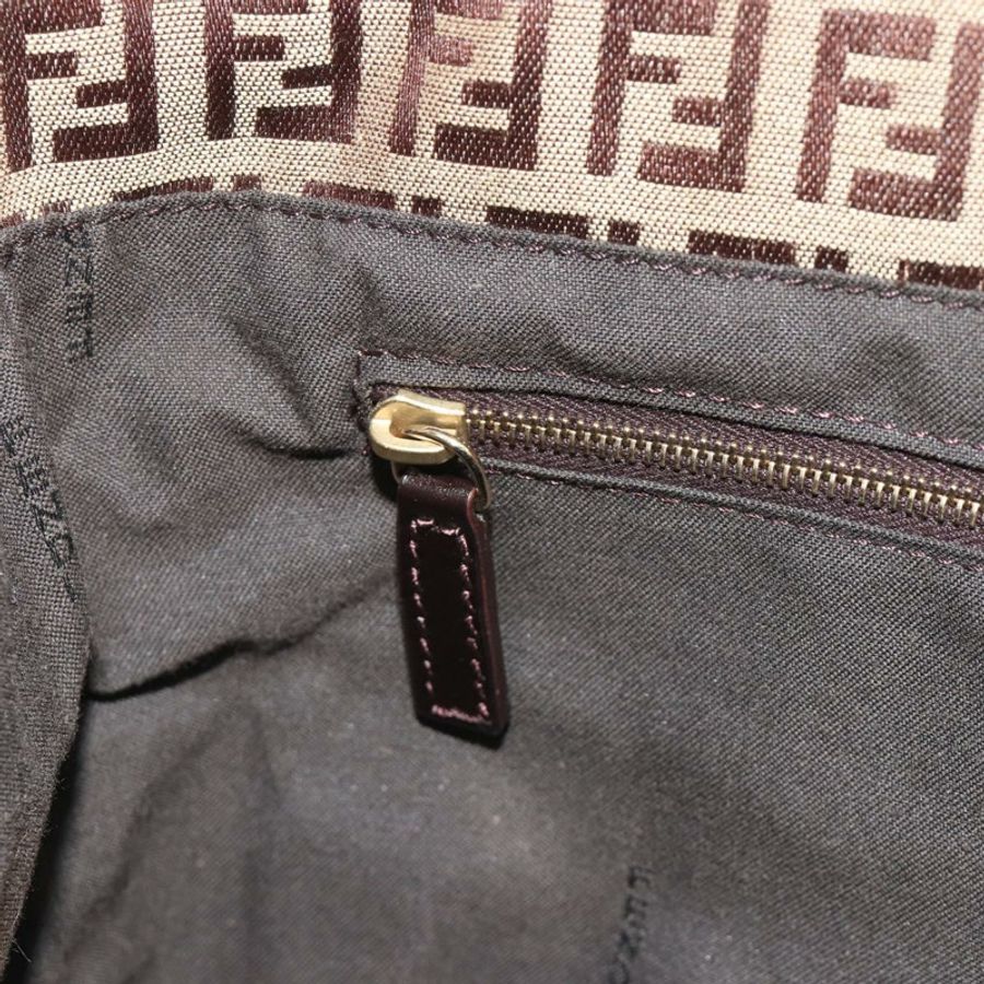 【日本直送】FENDI Zucchino帆布手提包 米色 金色 正品 192524A-19