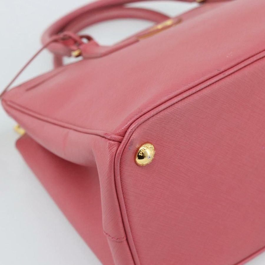 【日本直送】PRADA Galleria 手提包,Saffiano 皮革,粉金色,正品,貨號 194716A-13