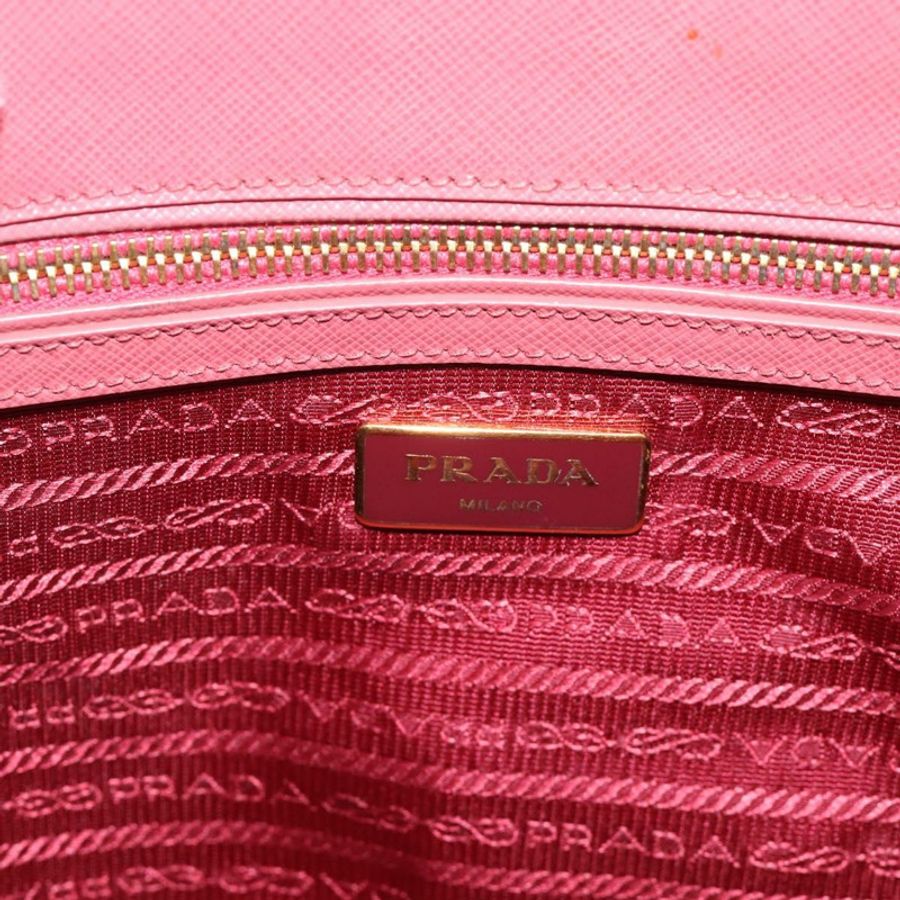【日本直送】PRADA Galleria 手提包,Saffiano 皮革,粉金色,正品,貨號 194716A-17