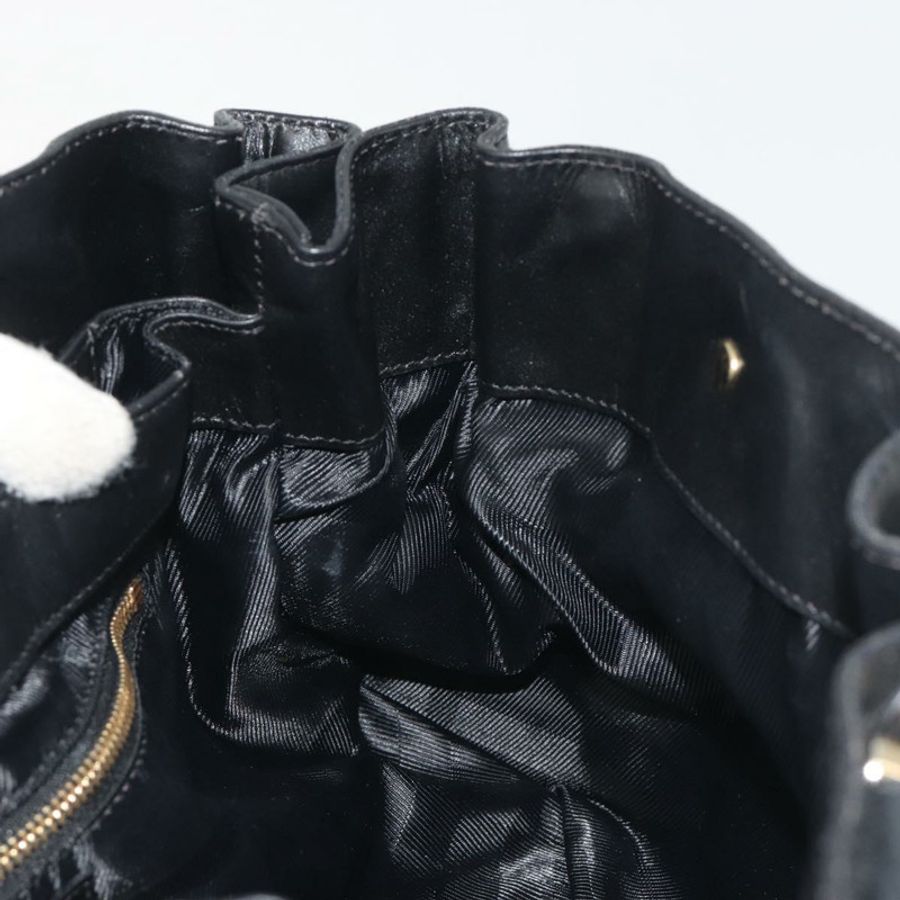 【日本直送】BURBERRY 手提包 皮革 黑色 金色 正品 am12226V-18