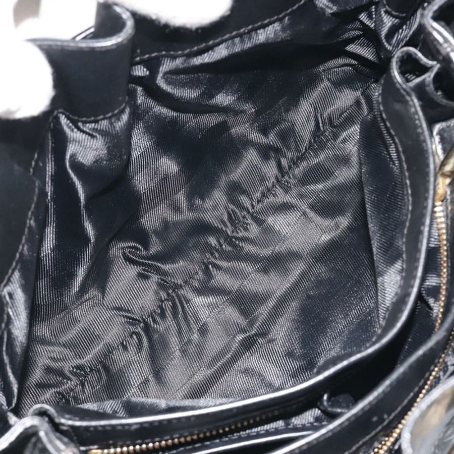 【日本直送】BURBERRY 手提包 皮革 黑色 金色 正品 am12226V-24