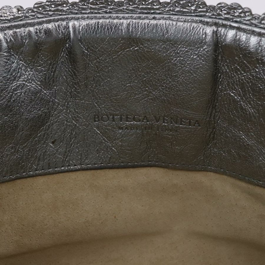 【日本直送】BOTTEGA VENETA INTRECCIATO 鏈條單肩包 皮革 銀色 正品 194867V-16