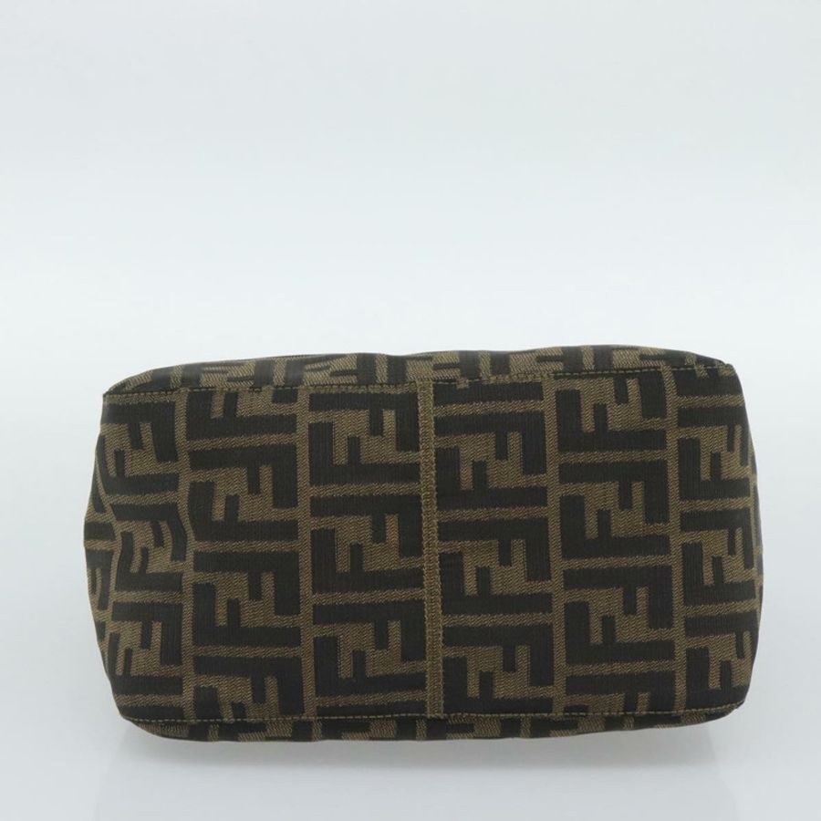 【日本直送】FENDI Zucca帆布Mamma Baguette單肩包 棕色/黑色 正品 194939V-4