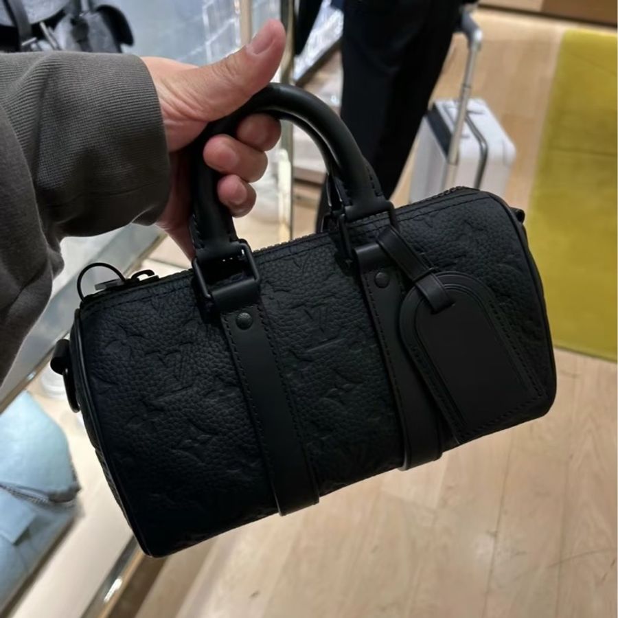 👜LV路易威登|Keepall25 黑武士 手提斜挎包|99新芯片款-1