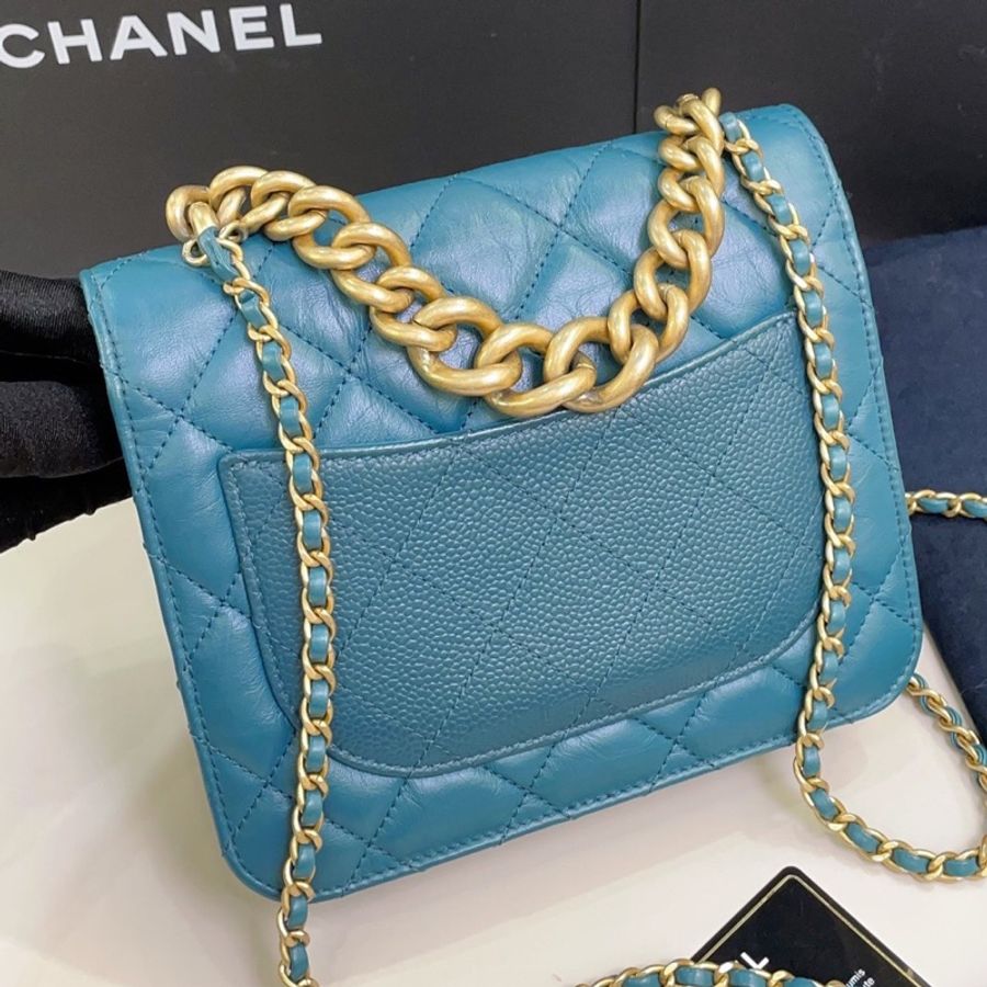 CHANEL香奈兒98 99新 孟買風琴斜挎包,荔枝皮咯,這只小可愛集風琴,方胖子,CF包型於一體-2
