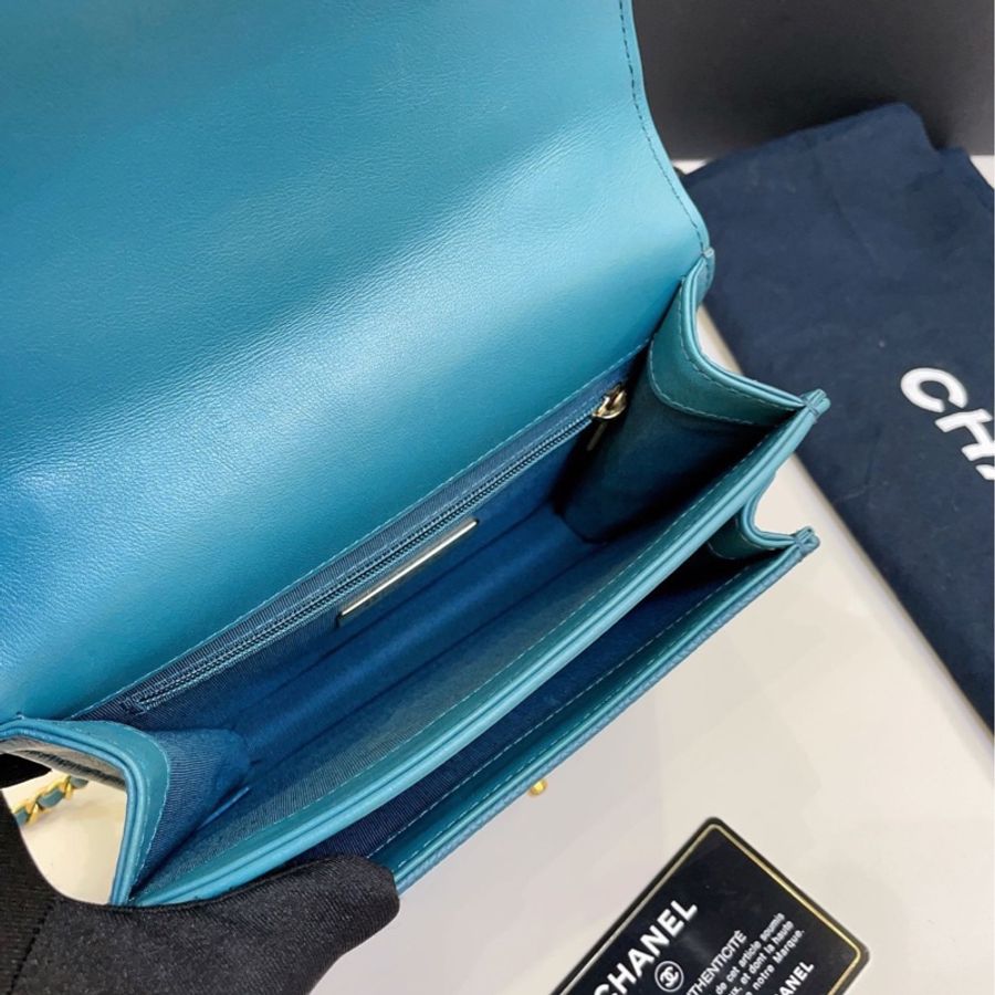 CHANEL香奈兒98 99新 孟買風琴斜挎包,荔枝皮咯,這只小可愛集風琴,方胖子,CF包型於一體-5