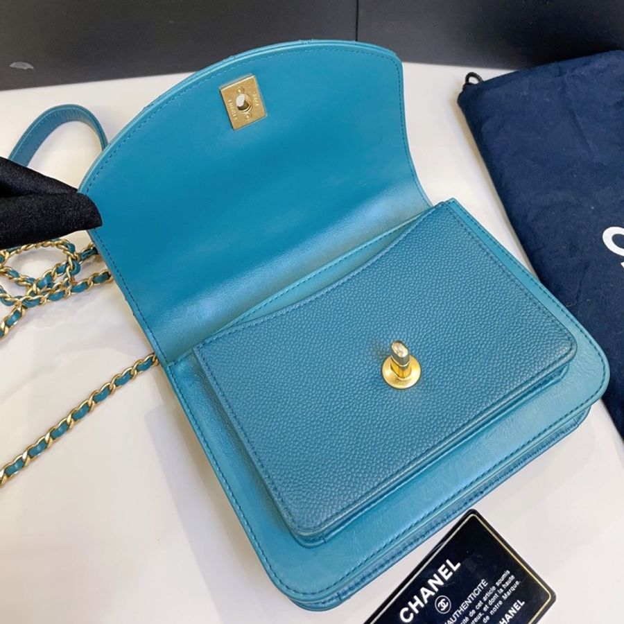 CHANEL香奈兒98 99新 孟買風琴斜挎包,荔枝皮咯,這只小可愛集風琴,方胖子,CF包型於一體-7