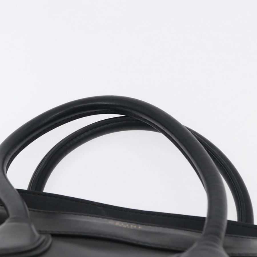 【日本直送】CELINE Luggage Mini 購物手提包 小牛皮 黑色 銀色 正品 194754V-13