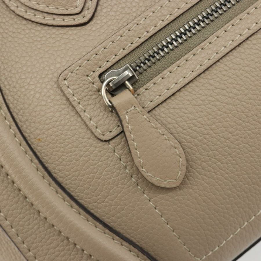 【日本直送】CELINE Luggage Micro 購物手提包,米色皮革,正品,貨號 194755SAM-18