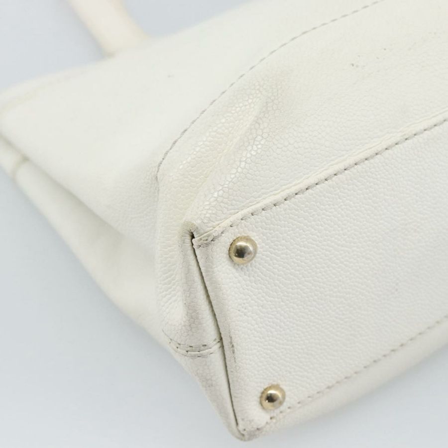 【日本直送】香奈兒魚子醬白CC托特包 正品 BA14587A-15