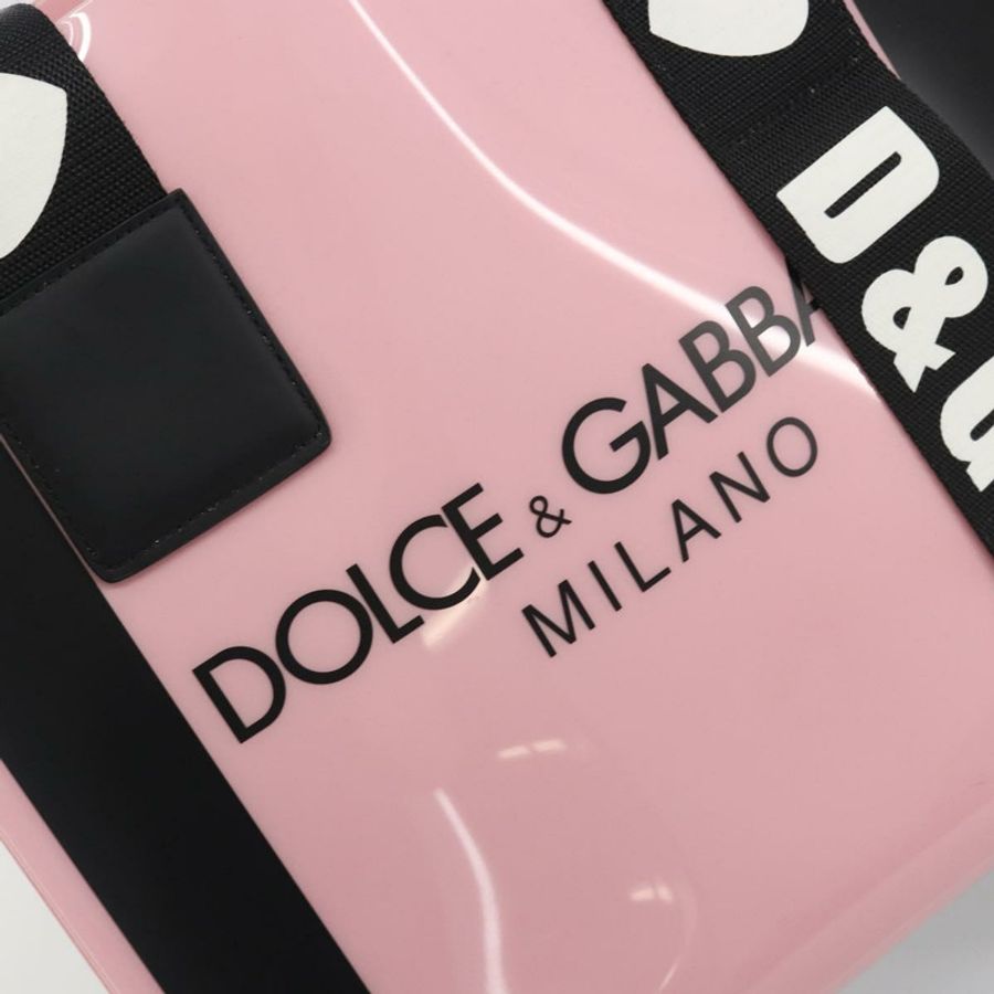 【日本直送】DOLCE&GABBANA 手提包 橡膠 粉紅色 黑色 正品 BA14603M-16