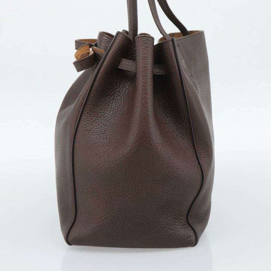 【日本直送】CELINE Cabas Phantom 手提包 皮革 棕色 金色 正品 194831A-3