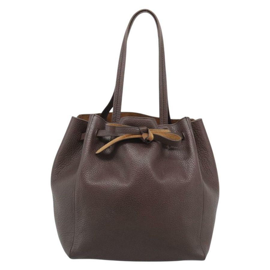 【日本直送】CELINE Cabas Phantom 手提包 皮革 棕色 金色 正品 194831A-12